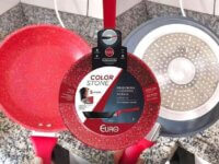 Frigideira 20 cm ColorStone de alumínio com antiaderente Titânio, ALU8204-TI, Euro Home