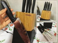 Jogo Facas 6 Peças Plenus com Cepo Tramontina Cutelaria