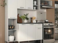 Armário De Cozinha Compacta Smart Multimóveis Mp2220 Cor Branco