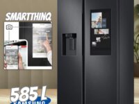 Geladeira Samsung Side By Side Black Premium 585 Litros 110V RS58T5561B1/AZ