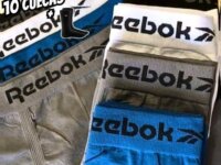 Kit 10 Cueca Boxer Reebok Sem Costura Box + 1 Par De Meias