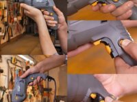 Parafusadeira e Furadeira de Impacto WAP WF 700FE Mandril de 3/8'' 700W Cinza e Amarela