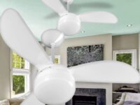 Ventilador De Teto Ventisol Fênix E-27 Branco 130w Com 3 Pás De Plástico, 960 mm De Diâmetro