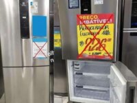 Geladeira/Refrigerador Electrolux Frost Free Inverse Inox Look 400L Efficient IB6S Bivolt