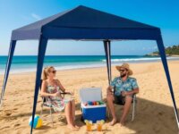 Barraca Tenda Belfix 301202 Gazebo Azul Polietileno 3x3 Metros Desmontável Praia Jardim Eventos