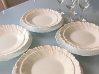 Aparelho de Jantar com Taça 16 Peças Nadir - Redondo Branco Pétala