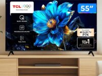 Smart TV TCL 55 Polegadas QLED 4K P7K WiFi Bluetooth Google TV HDR10+ Dolby Atmos Dolby Vision 55P7K