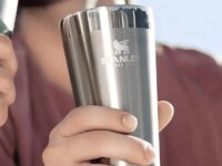 Copo térmico Stanley Pinta liso color Stainless Steel 473mL