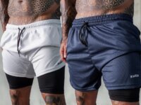 Kit 2 Shorts 2 Em 1 Masculino Dryfit Academia