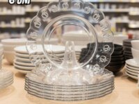 Jogo De Pratos Fundos 6 Peças Em Vidro Para Almoço/janta