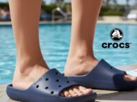 Chinelo Crocs Classic Slide Navy
