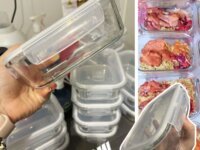 Vittak Kit 10 Potes Vidro Hermético Com 4 Travas Marmita Microondas Freezer Transparente 640ml