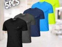 Kit 5 Camiseta Masculina Dry Fit Academia Esportes Slim Fit