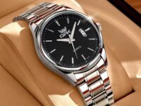 Opk Relógio Masculino Original Prata À Prova D'água 6010