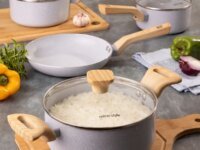 Jogo De Panelas Antiaderente Cerâmica Mimo Style 5 Peças Grafite