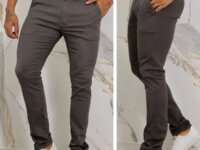 Calça Masculina Sarja Premium Esporte Fino Bolso Faca Lycra (várias cores)