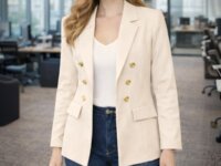 Blazer Feminino Alfaiataria Terninho Social Com Botões (várias cores)