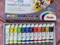 Aquarela Wfrs à Base de Água Pentel Arts 12 Cores