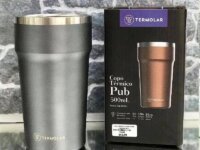 Copo Térmico Pub 500ml Cinza Para Bebidas Quentes E Frias Cor Chumbo Liso