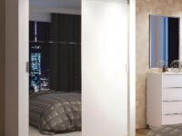 Guarda Roupa Solteiro Armário Quarto Denver Madesa 2 Pts Correr Espelho B Cor Branco