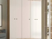 Guarda-roupa Ártico Com 5 Portas Demóbile - Amêndola Com Off White