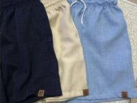 Kit 3 Short De Linho Masculino Básico Mauricinho Premium