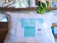 Kit 2 Travesseiros Select Luxo Fibra 70x50cm Antialérgico Zíper Branco