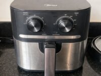 Fritadeira Air Fryer 5,5l Cyclone Preto E Inox Midea