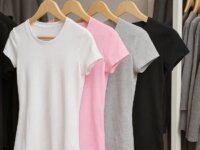 Kit 4 Camisetas Femininas Baby Look Básica Lisa Algodão