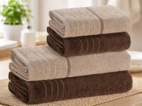 Jogo de Toalhas 4 Peças Fio Cardado 100 Algodão Softmax Bressan Karsten - Cor: Lunar/Gris