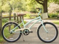 Bicicleta Infantil Aro 20" Verden Breeze Menta e Bege com Cestinha Freio V-Brake
