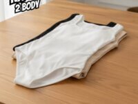 Kit 2 Body Feminino Regata Alça Larga Blusa Decote Quadrado (várias opções)