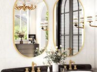 Espelho Retrô Oval 80x50 Grande Moldura Metal Quarto Sala (4 opções)