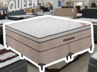 Cama Box Queen (Box + Colchão) Ortobom - de Mola 61cm de Altura New Ortotech