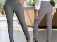 Calca Feminina Cinto Skinny Crepe Cintura Alta Elastano Moda (4 cores)