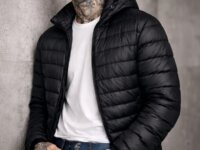 Jaqueta Puffer Bobojaco Masculina Corta Vento C/ Bolso Capuz (P e M)