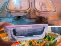 Conjunto 5 Potes Vidro Hermético 640ml Mantimentos Marmita Forno Microondas