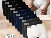 Kit Com 10 Cuecas Boxer Microfibra Adulto Usee Brasil