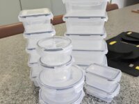 Conjunto 16 Potes Herméticos Croix Empilhavel Tampa E Trava Cor Transparente