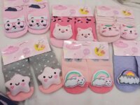 Kit 06 Pares Meia Bebê Bichinho Infantil Inverno Pelúcia 3 D