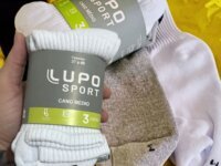 Kit 6 Pares Meias Puma Cano Médio Masculino Adulto Algodão - Branco