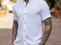 Camisa Slim Fit Social Eterno Masculina Gola Padre Lisa (várias cores)