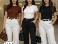 Kit 3 Blusas Feminina Estilosa Ribana Canelado Básica Casual (várias opções)