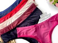 Kit 10 Calcinhas Algodão Tanga Lisa Conforto Basica Feminina