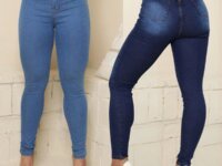 Calça Preta Jeans Feminina Com Elastano Cintura Alta Skinny (6 opções)