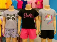 Kit 6 Peças Menina Roupa Infantil Shorts Verão