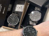 Relógio Chroma Masculino Preto Saint Germain Clássico Caixa Preta Detalhes Prata 42mm