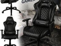 Cadeira Gamer Profissional TGC12 Preta ThunderX3.