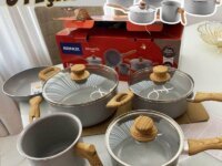 Conjunto De 5 Panelas Gris Brinox Ceramic Life Easy Cinza1